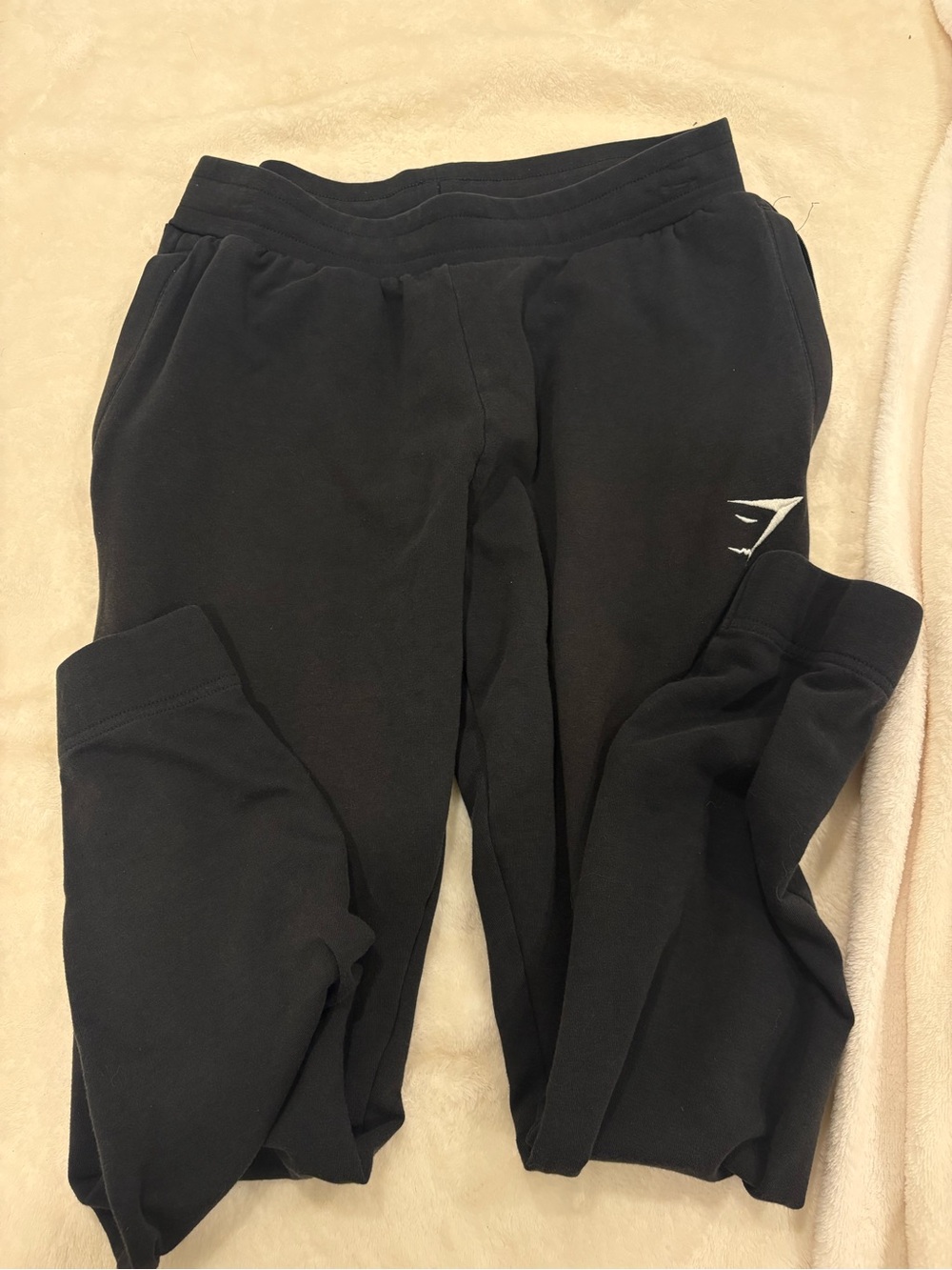 Gymshark Black Jogger Sweatpants with Logo